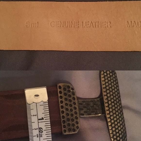 Genuine leather brown belt